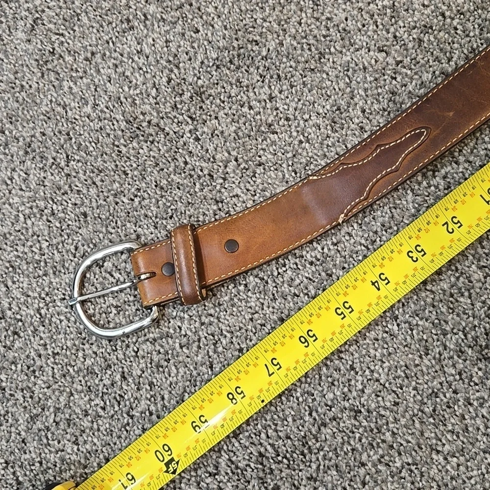 Justin Mens Leather Western Top grain leather USA X5409 sz 52 belt